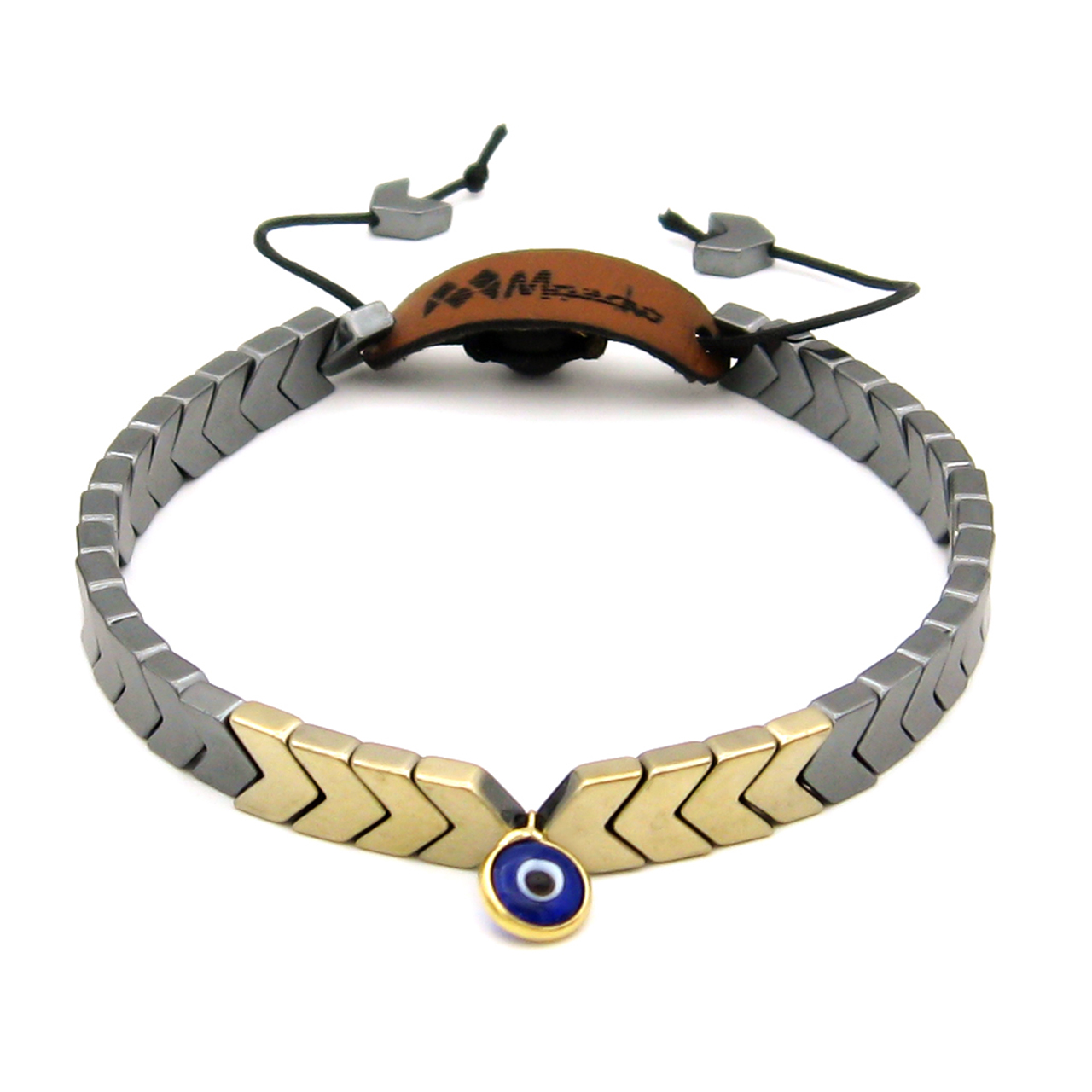 دستبند طلا 18 عیار زنانه مانچو مدل چشم نظر کد bfg213 -  - 2