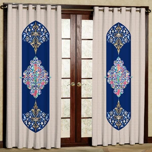 پرده مدل هازان پانچی کد 4225 سایز 140x200 سانتی متر