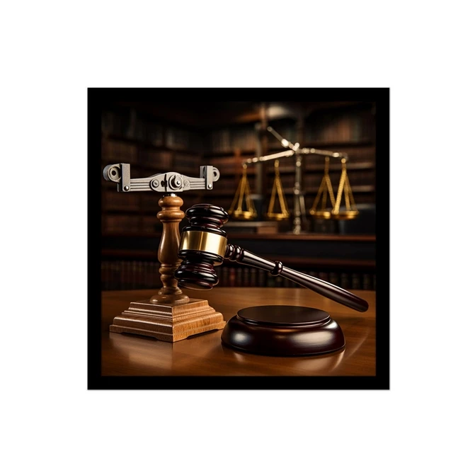 تابلو نوری بکلیت طرح قضاوت و عدالت مدل لایت باکس B-MID-20466