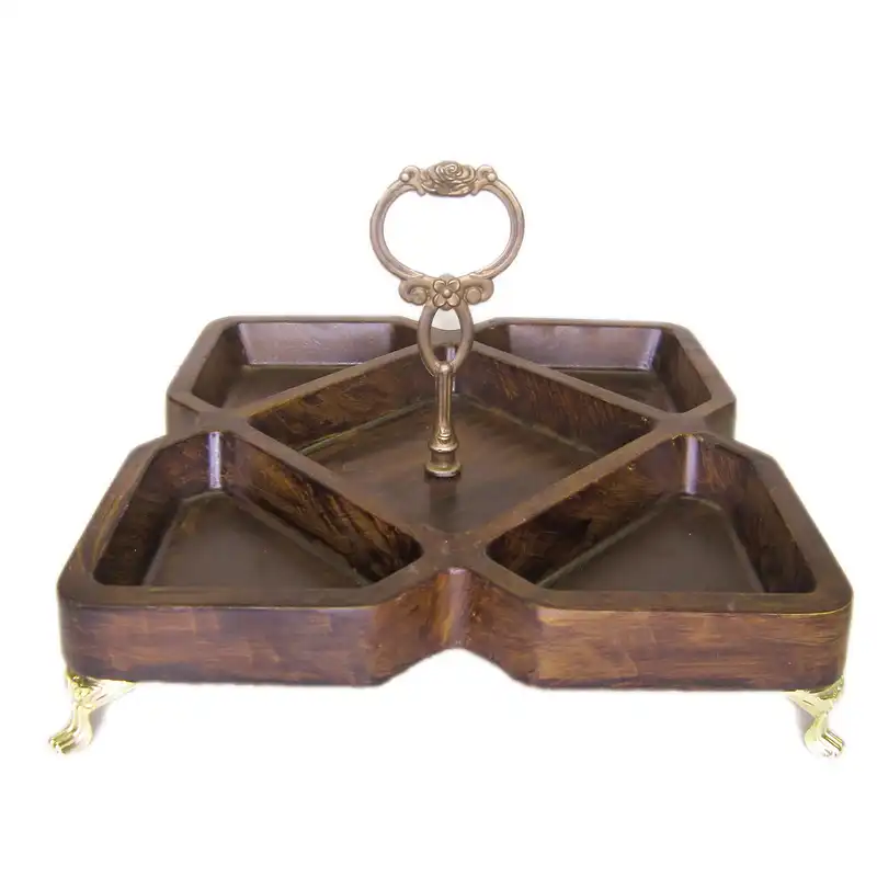 اردو خوری طرح مربع چوبی دسته دار مدل سنگ مصنوعی