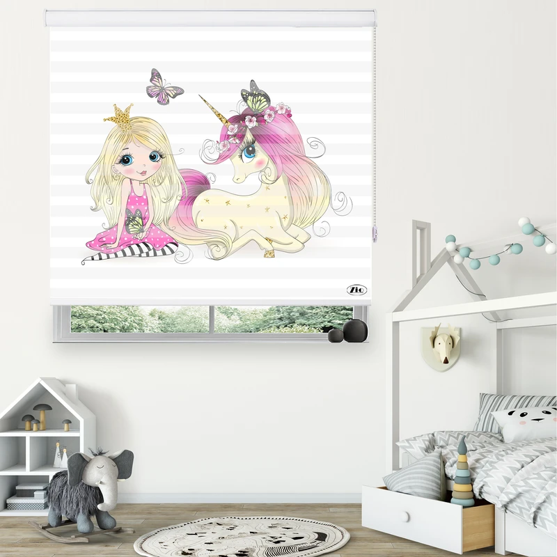 پرده زبرا زیو طرح K-3004 سایز 100x150 سانتی متر