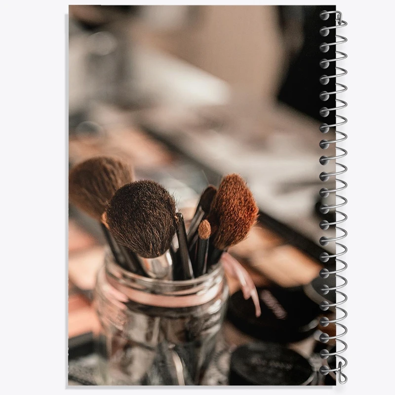 دفتر ژورنال نویسی 50 برگ خندالو مدل نقطه ای طرح آرایشگر و میکاپ آرتیست کد F1913