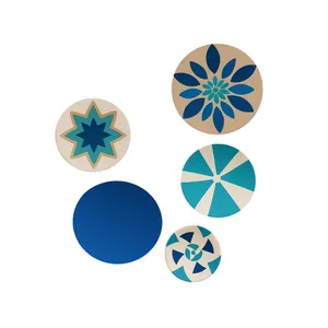 بشقاب دیوارکوب سفالی کد ۶۳۴ مجموعه ۵ عددی