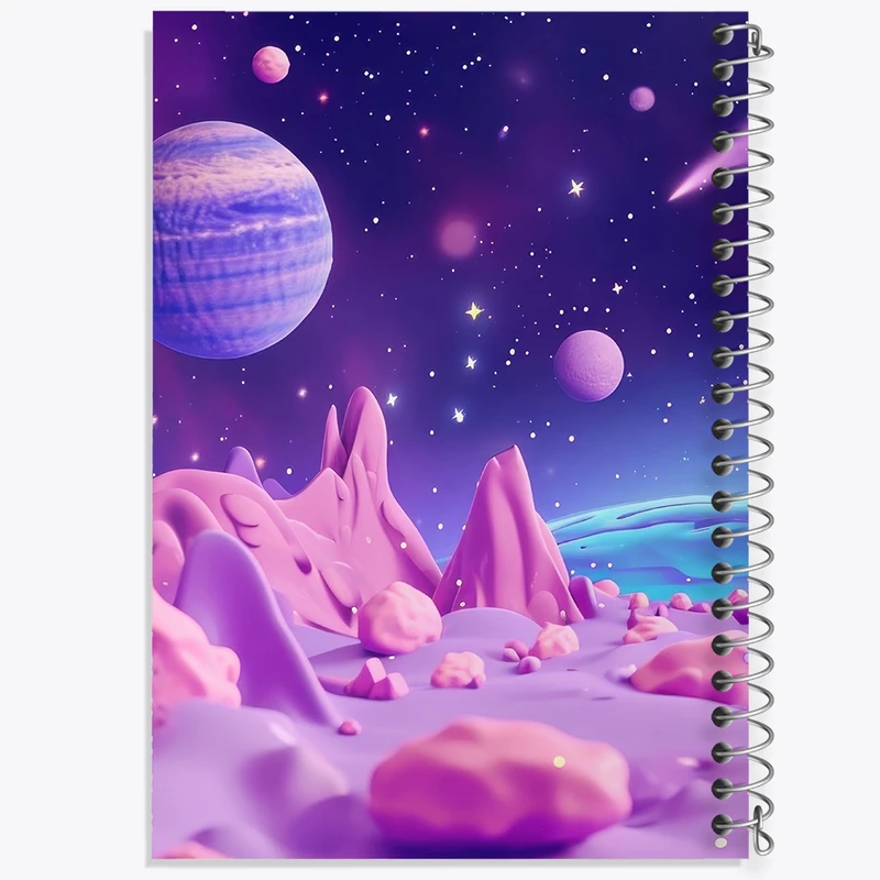 دفتر ژورنال نویسی 50 برگ خندالو مدل نقطه ای طرح فضایی کد N2247