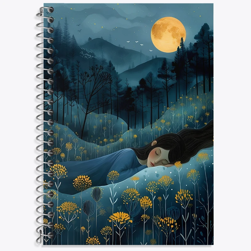 دفتر زبان 50 برگ خندالو مدل دو خط طرح دخترانه کد N3060