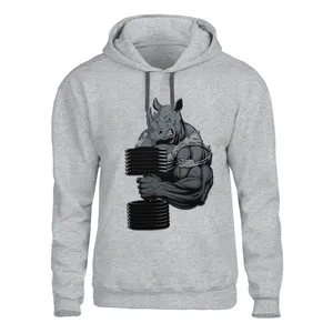 هودی مردانه مدل HERO  کد P49 رنگ طوسی