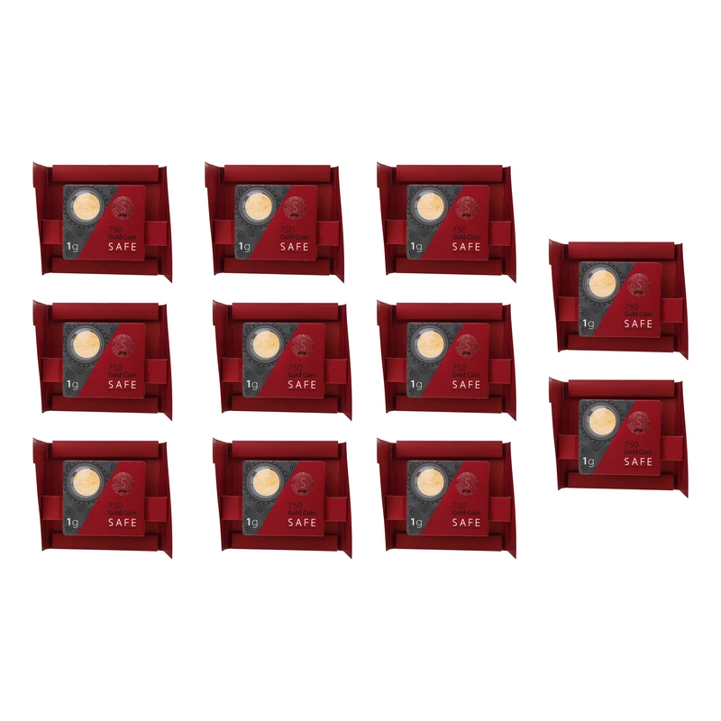 شمش طلای 18 عیار طلای سیف مدل H11 بسته 11 عددی شمش طلای 18 عیار طلای سیف مدل H11 بسته 11 عددی
