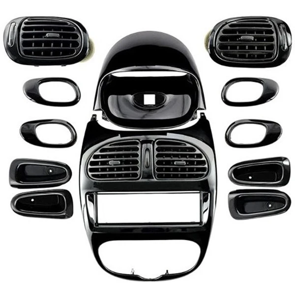 مجموعه تزئینات داخل خودرو مدل دکوراتیو کد PIAN012 مناسب برای پژو 206 مجموعه 12 عددی