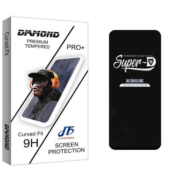 محافظ صفحه نمایش شیشه ای جی اف مدل Diamond Sup-D مناسب برای گوشی موبایل سامسونگ Galaxy A71 \ A73 (5G) \A81 \ A91 \ F62 \ M62 \ M51 \ M52(5G) \ M53(5G)