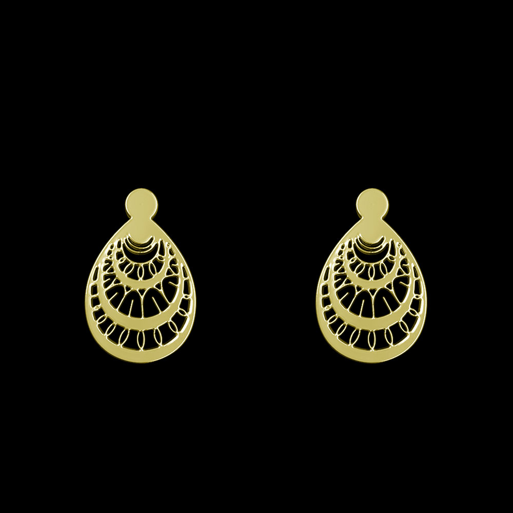 گوشواره طلا 18 عیار زنانه مدوپد مدل اشک کد GA1-10091