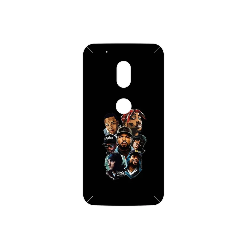 برچسب پوششی ماهوت مدل Great Rappers Digital Art مناسب برای گوشی موبایل موتورولا Moto G4 Play
