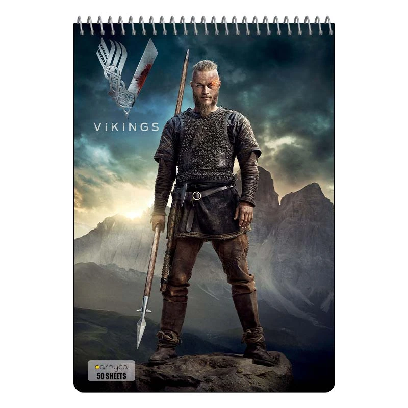 دفتر نقاشی 50 برگ سیمی کارنیکا طرح وایکینگ ها Vikings کد 60946