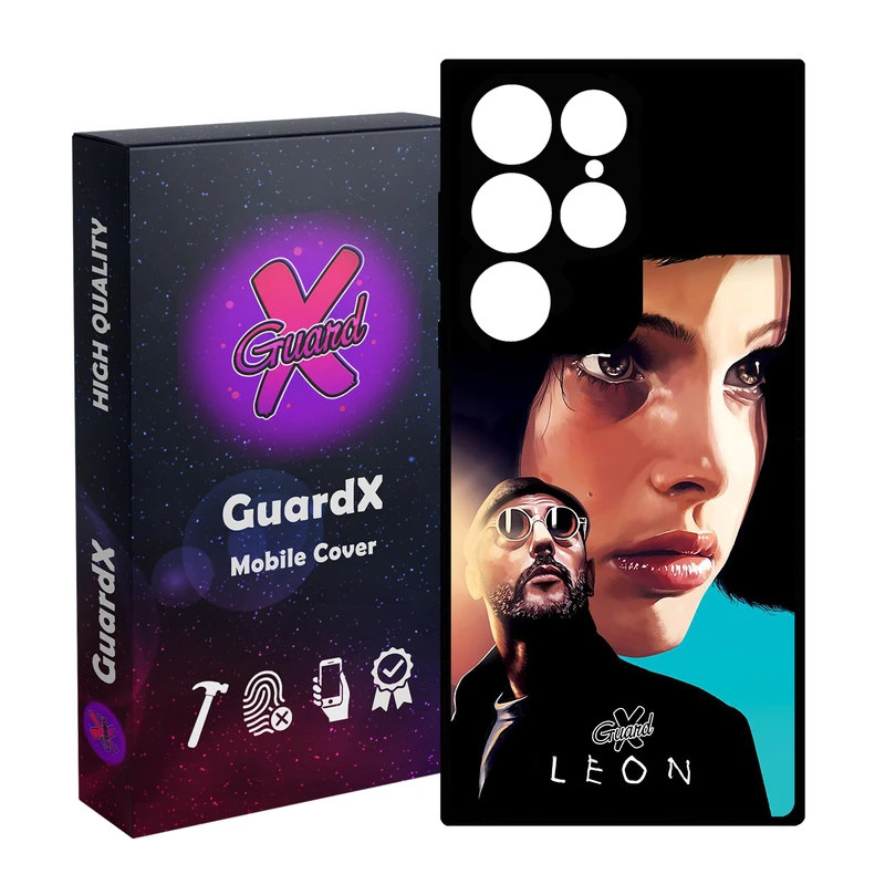 کاور گارد ایکس طرح Leon مدل Glass10322 مناسب برای گوشی موبایل سامسونگ Galaxy S24 Ultra