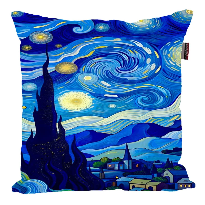 کوسن پاد آفرین مدل فانتزی طرح شب های پرستاره ونگوک کد p206