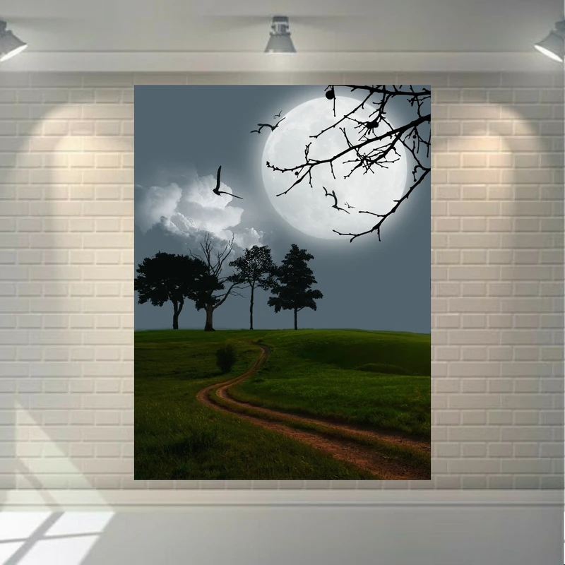 پوستر دیواری طرح طبیعت مدل جاده سبز BR250