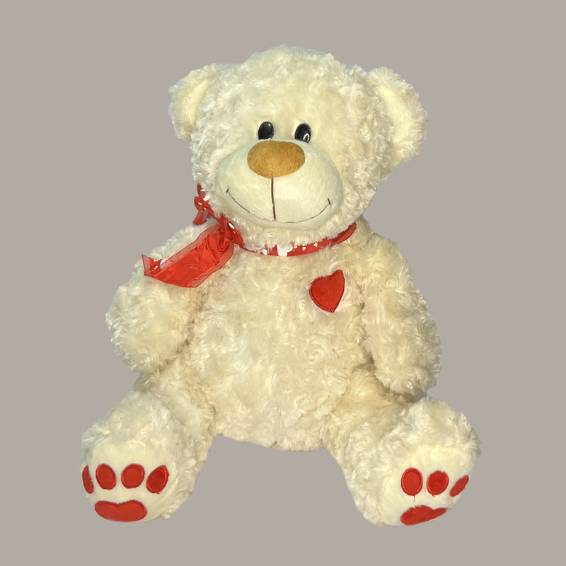 عروسک طرح خرس قلب دار مدل Teddy Bear with Love کد SZ13/1126 ارتفاع 36 سانتی متر