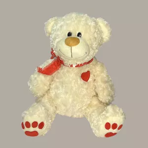 عروسک طرح خرس قلب دار مدل Teddy Bear with Love  کد SZ13/1126 ارتفاع 36 سانتی‌متر