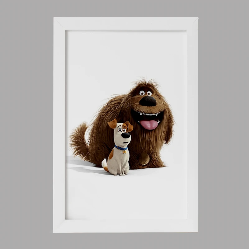 تابلو خندالو مدل زندگی پنهان حیوانات خانگی کد F2077