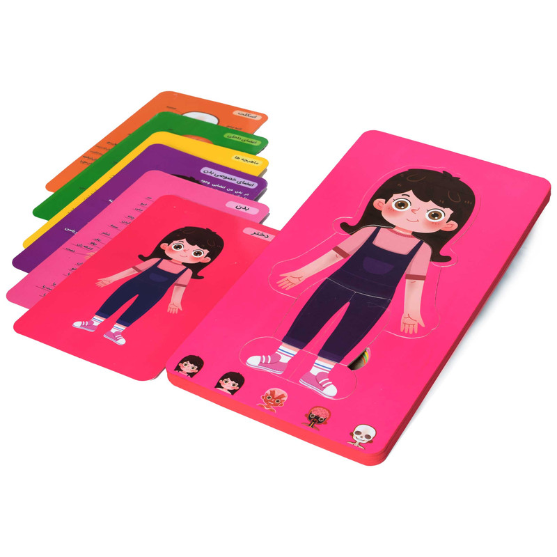 پازل آموزشی مدل  اعضای بدن دخترانه