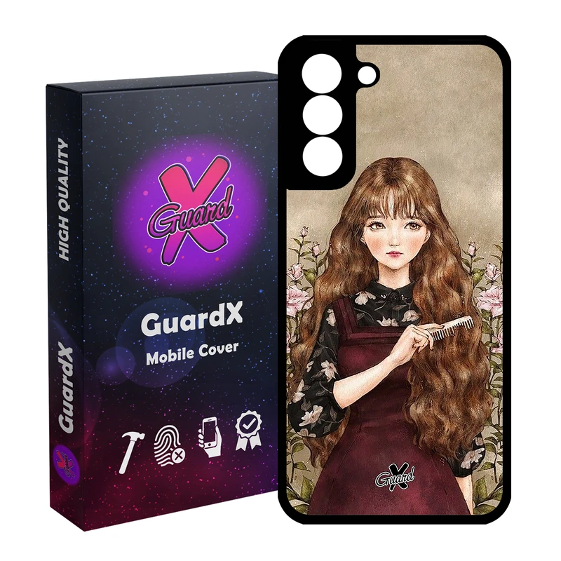 کاور گارد ایکس طرح دختر مدل Glass10246 مناسب برای گوشی موبایل سامسونگ Galaxy S21 FE