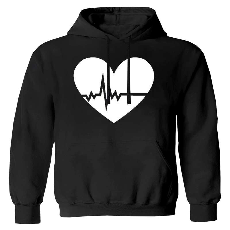 هودی پسرانه مدل قلب W59 رنگ مشکی