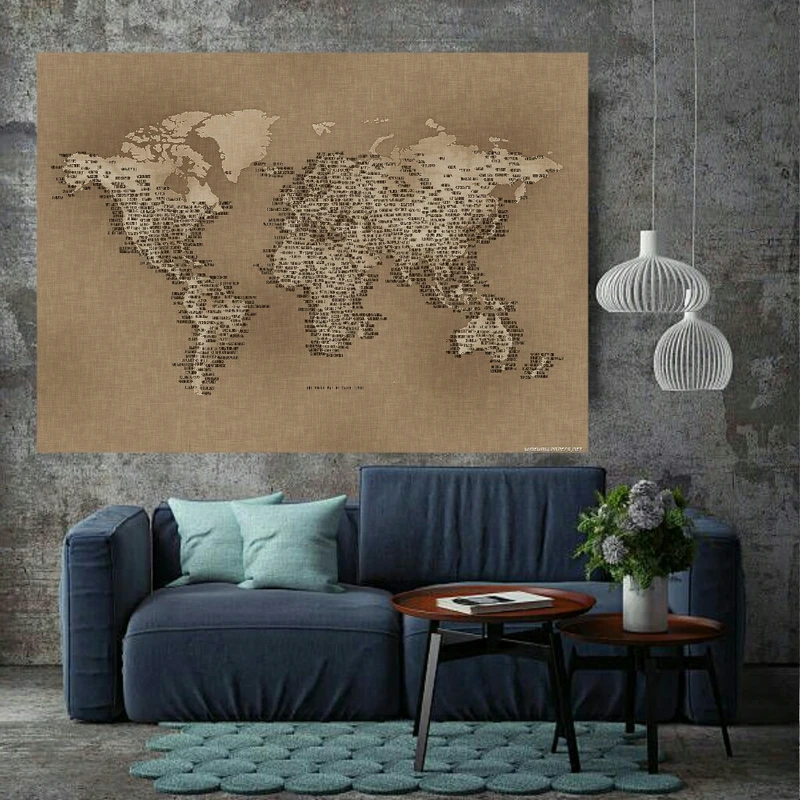 پوستر طرح نقشه جهان مدل PO1278