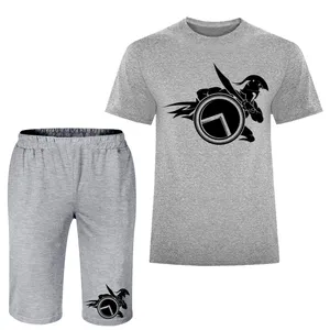 ست تی شرت آستین کوتاه و شلوارک راحتی مردانه مدل مبارز A278