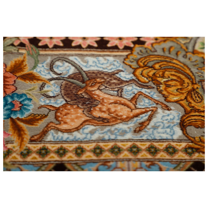 فرش دستبافت شش متری مدل چله و گل کد h1112 یک جفت