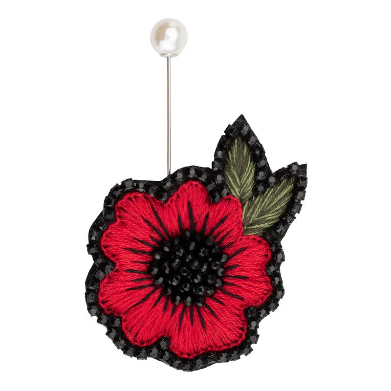 گل سینه دست ساز زنانه بومی مدل سوزن دوزی کد 73