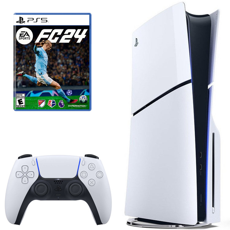 نکته خرید - قیمت روز کنسول بازی سونی مدل PlayStation 5 Slim ظرفیت یک ترابایت ریجن 2016A اروپا به همراه بازی EA Sports FC 24 خرید
