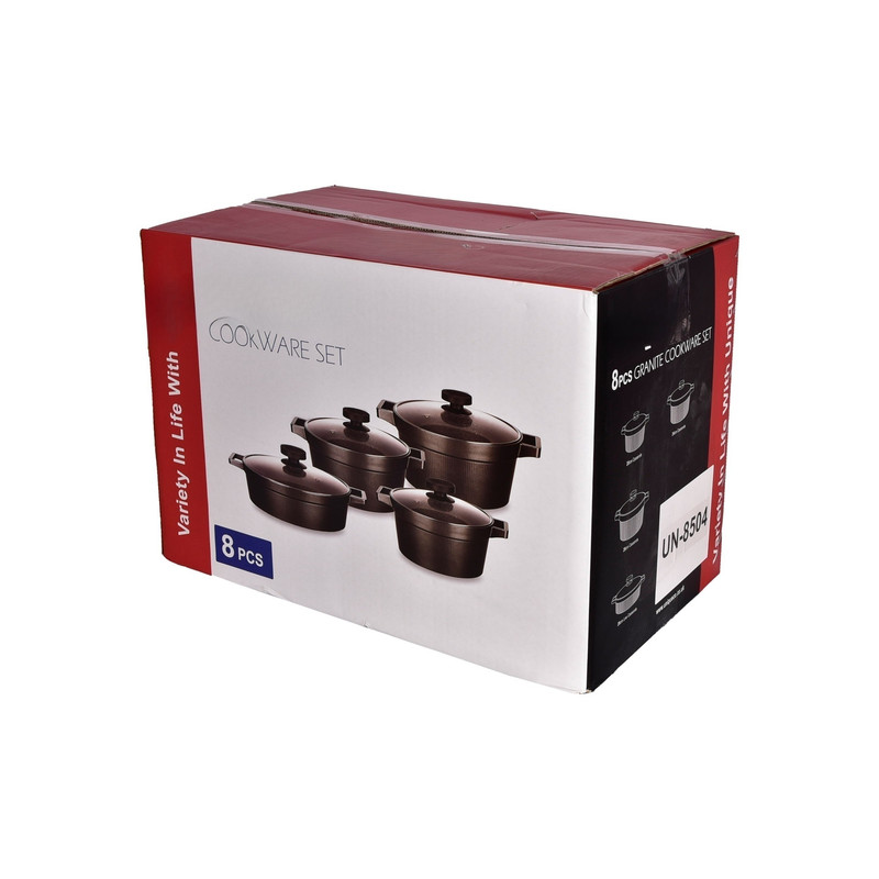 سرویس پخت و پز 8 پارچه مدل UN-8503 طرح دیاموند