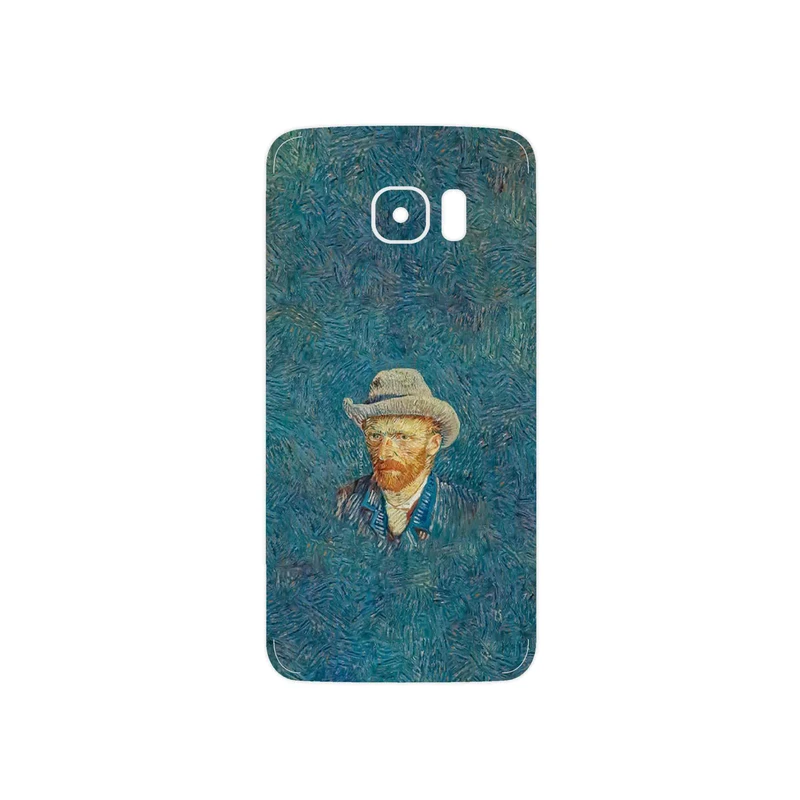 برچسب پوششی ماهوت مدل Self portrait with a gray felt hat مناسب برای گوشی موبایل سامسونگ Galaxy S7 Edge