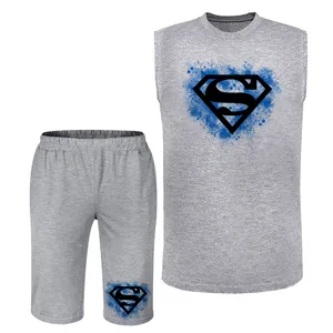 ست تاپ و شلوارک مردانه مدل سوپرمن کد A71