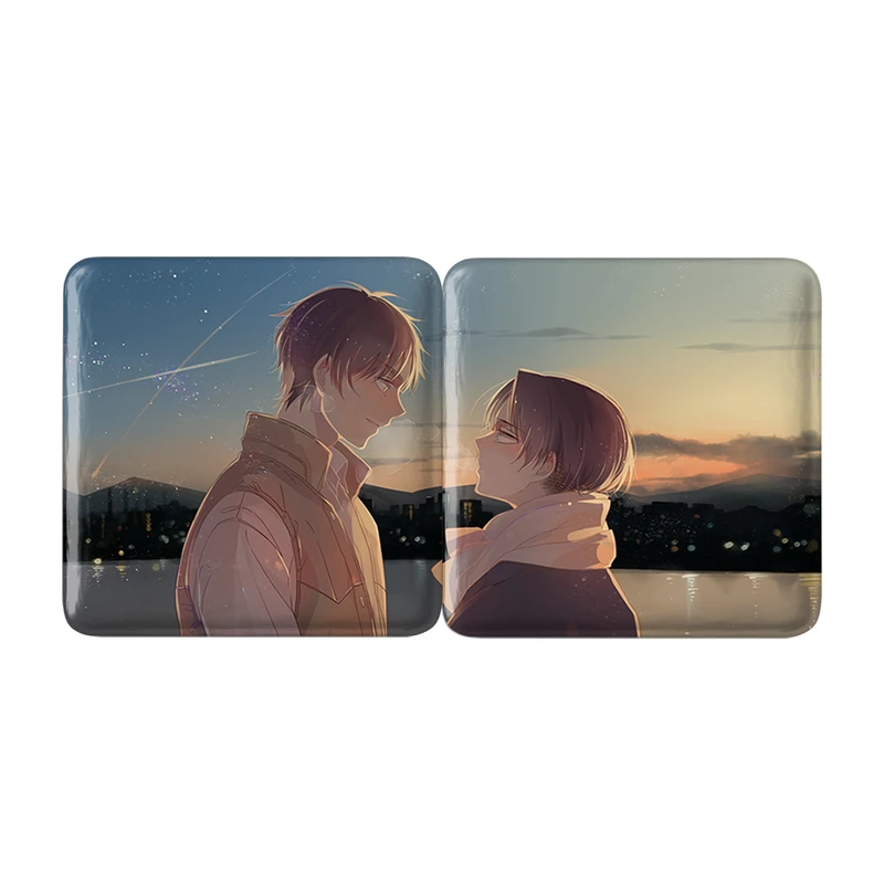 مگنت خندالو مدل لیوای و ارن انیمه اتک آن تایتان Attack On Titan کد A175 مجموعه 2 عددی