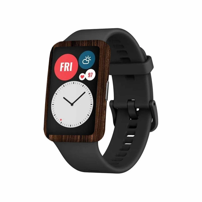 برچسب ماهوت طرح Dark-Walnut-Wood مناسب برای ساعت هوشمند هوآوی Watch Fit
