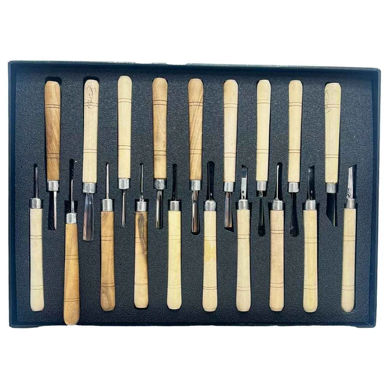 مغار استاد غلام مدل قلمی منبت کاری کد  jt-19 مجموعه 19 عددی