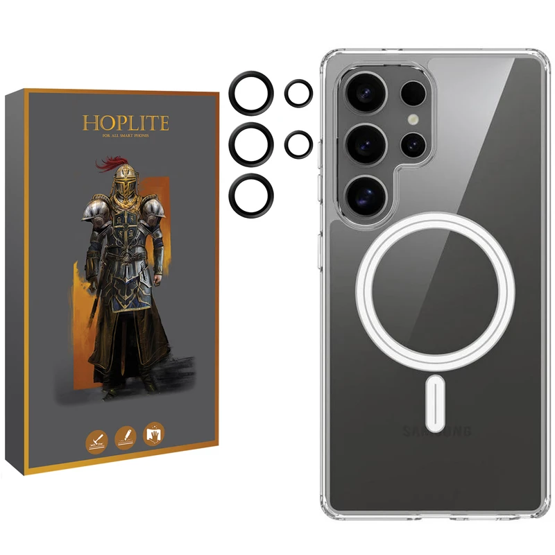 کاور هاپلایت مدل MagSafe Clear HL مناسب برای گوشی موبایل سامسونگ Galaxy S23 Ultra به همراه محافظ لنز دوربین