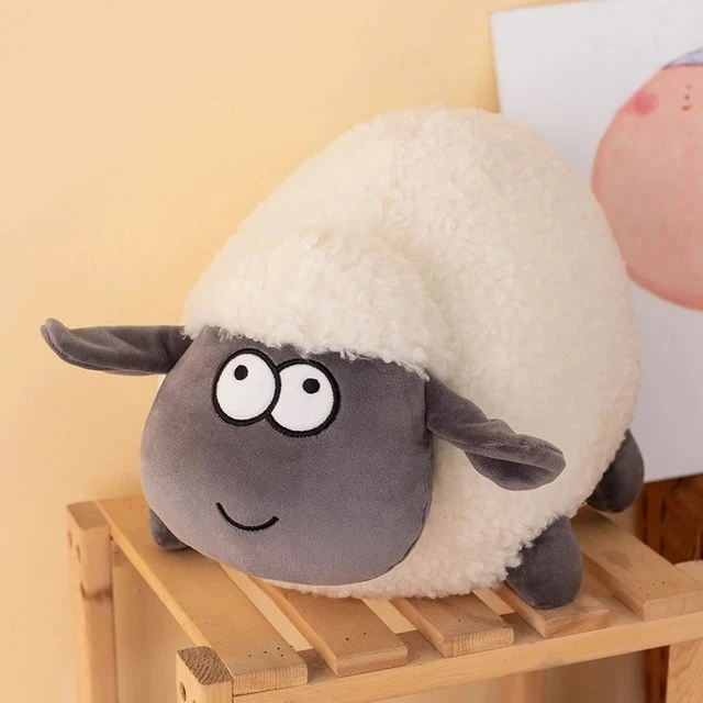 عروسک طرح گوسفند مدل شاندشیپ کد JI110 طول 30 سانتی‌متر