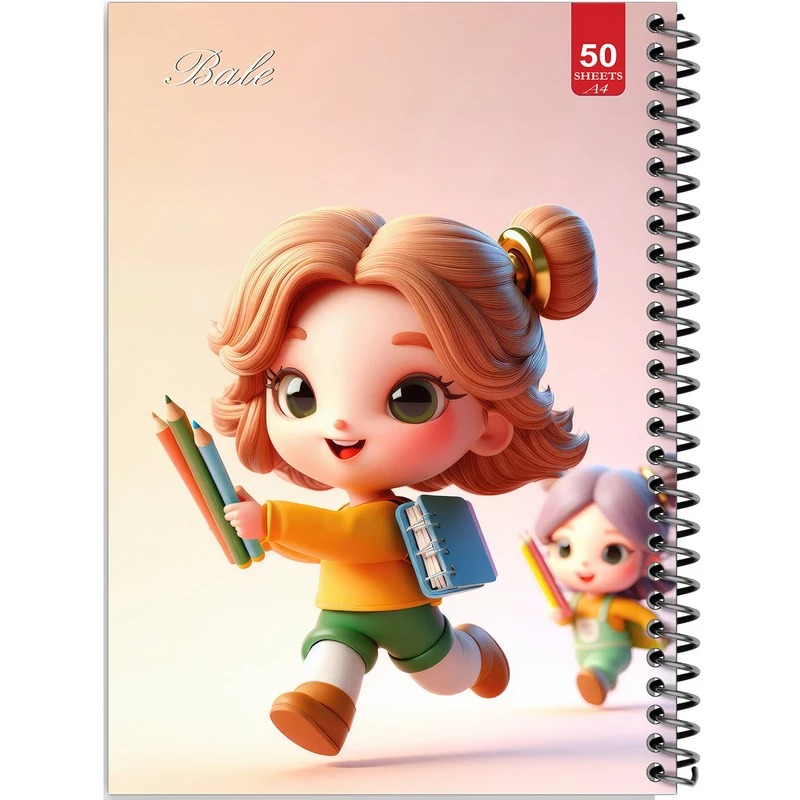 دفتر نقاشی 50 برگ انتشارات بله طرح دخترانه کد A4-L450