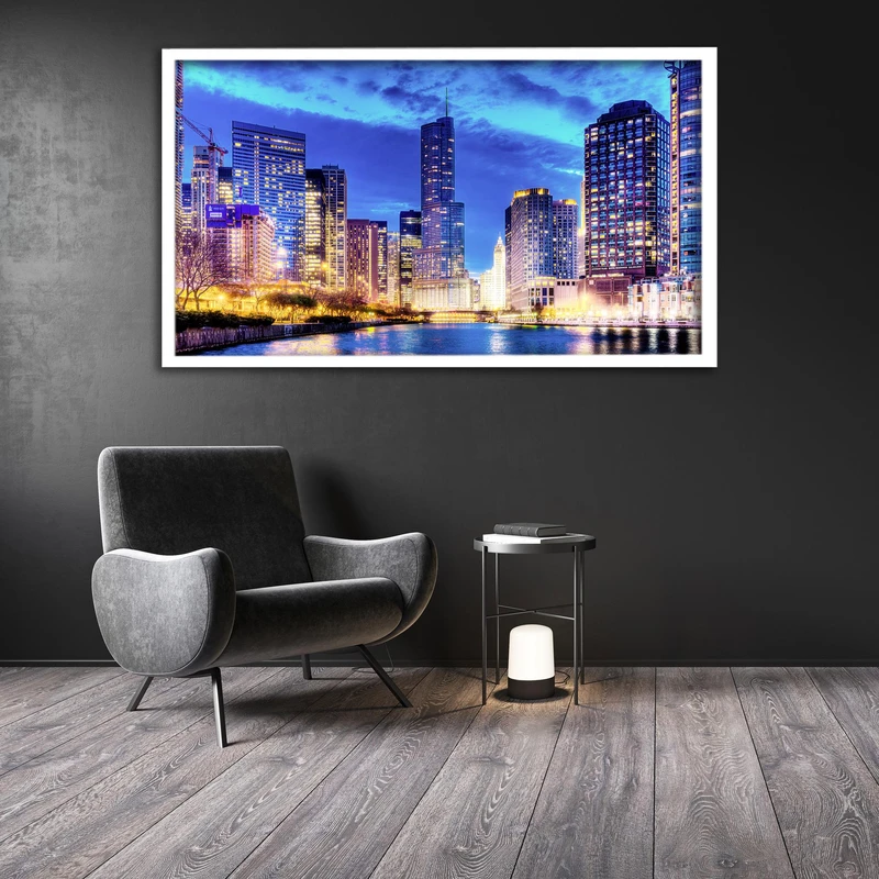 تابلو نوری بکلیت طرح منظره شهری مدل لایت باکسی کد BACKLIT-W22