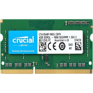 رم لپ تاپ DDR3L تک کاناله 1866 مگاهرتز کروشیال مدل CT51264BF186DJ ظرفیت 4 گیگابایت 