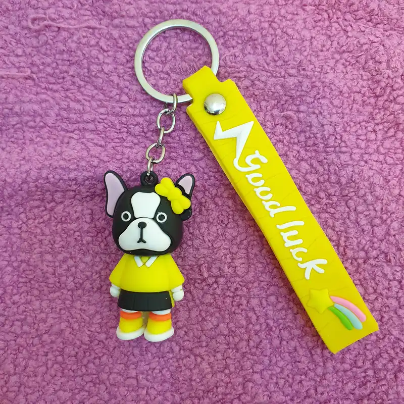 جاکلیدی مدل سیلیکونی طرح سگ گل به سر کد DB21