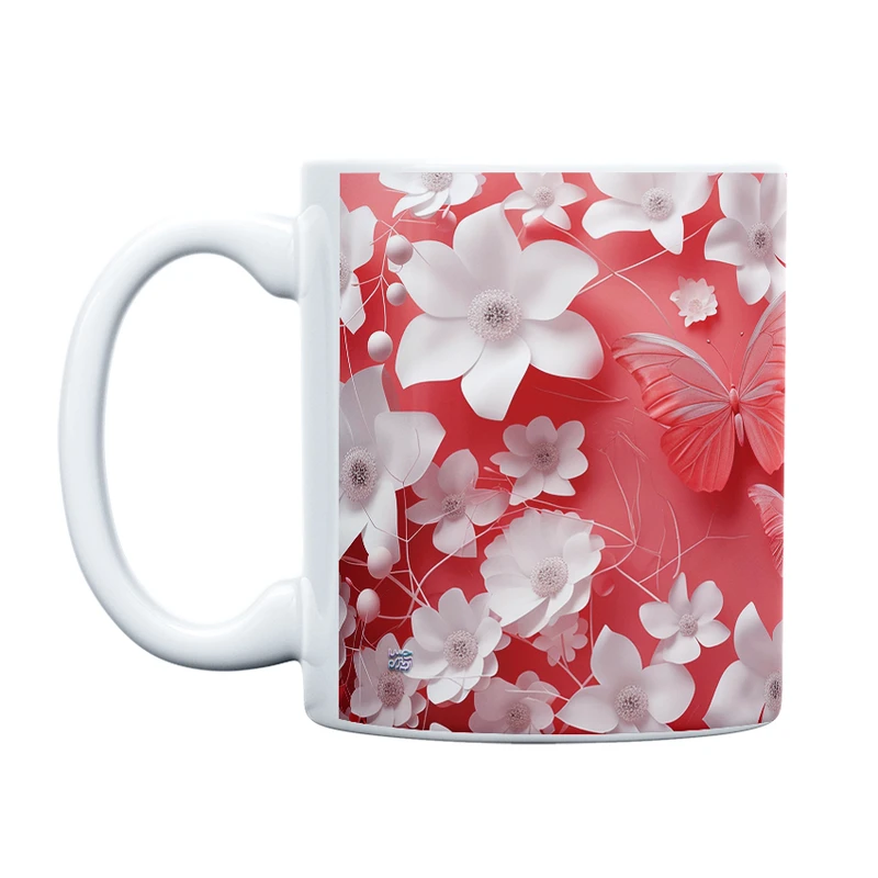 ماگ حس آمیزی طرح پروانه مدل کلاسیک کد 92