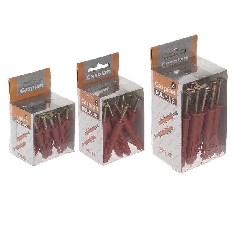 پیچ و رول پلاک کاسپین مدل D456 بسته 60 عددی