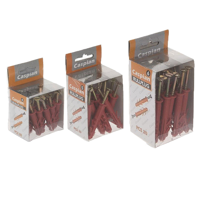 پیچ و رول پلاک کاسپین مدل D456 بسته 60 عددی