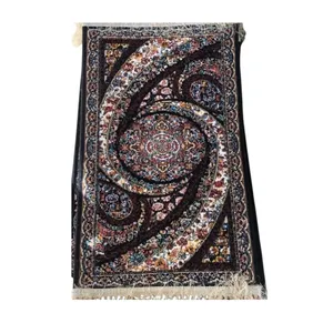 فرش ماشینی 700 شانه زمینه سرمه‌ای حاشیه سرمه ای مدل کهکشان