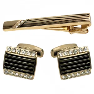 ست دکمه سردست و گیره کراوات مردانه مدل 1093