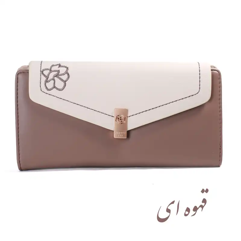 کیف پول زنانه پرتیزس طرح گلدوزی کد 2020023