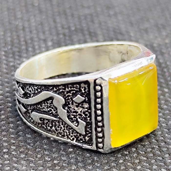 انگشتر نقره مردانه مدل سنگ شرف الشمس طرح یا حسین کد 2330 انگشتر نقره مردانه مدل سنگ شرف الشمس طرح یا حسین کد 2330