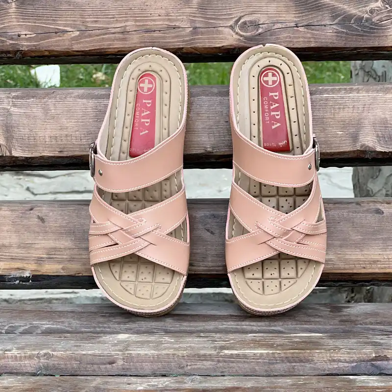 دمپایی زنانه پاپا مدل طبی دوختی کد Pk-710